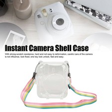 Instant Camera Shell Case PC Transparency With Adjustable Shoulder Straps