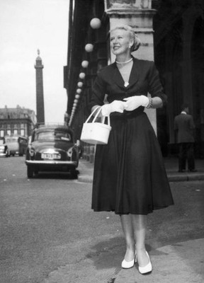 The Actress Ginger Rogers walking along rue de la Paix Paris Augus- Old Photo