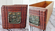 Antique Apothecary Cabinet SINGLE DRAWER Ornate Pull Centerpiece Decor PATINA