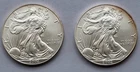 (2) 2002 Walking Liberty 1oz Silver Dollar