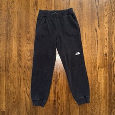 The North Face TNF Boys Black Fleece Joggers Sweatpants Y XL 14 16