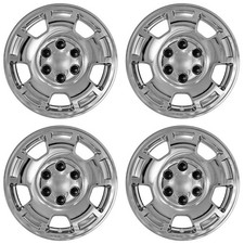 4 17 6 Lug Chrome Wheel Skins Hub Caps Full Covers For Silverado Tahoe Suburban