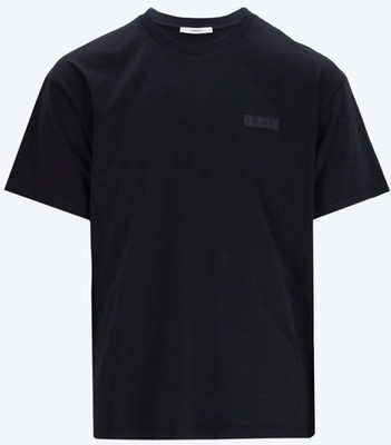 Givenchy  Black cotton T-shirt with Logo Patch BM71NK3YRP 001 / NEW