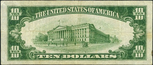 FR. 2005 I $10 1934 Federal Reserve Note Mule Minneapolis I-A Block DGS VF+ - Picture 3 of 3