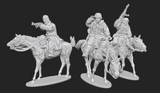WWII Late War German Cavalry with Trophy Weapons (3 models) Various Scales Hist
