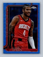 2025-26 Topps Chrome #58 Jalen Green Blue Wave Refractor #/150