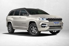 619061 Silver Jeep Commander Overland On Gray Surface Wall Print Poster