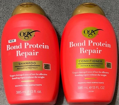 OGX Bond Protein Repair Sulfate-Free Shampoo & Conditioner Set 13 FL OZ Each
