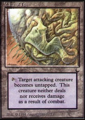 1x Maze of Ith Heavy Play, Englisch The Dark MTG Magic