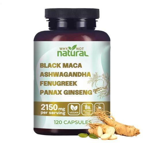 Why Not Natural 4-in-1 Organic Black, Ashwagandha, Fenugreek, Ginseng - Bild 1 von 9