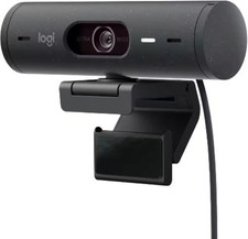 Logitech - Brio 500 1920x1080p Webcam with Privacy Cover - Graphite - 960-001493