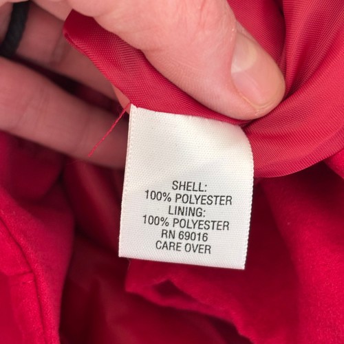 Studio Works Jacket Womens 16P Red Faux Suede Coat Blazer Zipper Classic Granny - Afbeelding 11 van 12