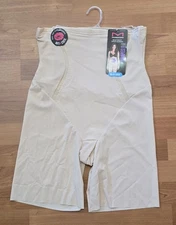 Maidenform High Waist Thigh Slimmer Shapewear Firm Control Beige XL DM5001 NWT