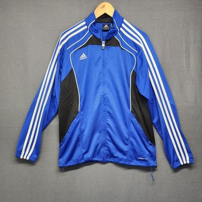 Adidas Mens Jacket Large Blue Climacool Warm Up Track Full Zip *FLAW