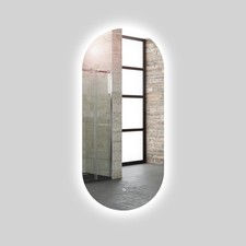Oval LED Backlit Mirror With Elegant Touch for Bathroom
