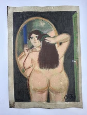 Fernando Botero COA Art Painting Original Drawing Vintage Paper Signed