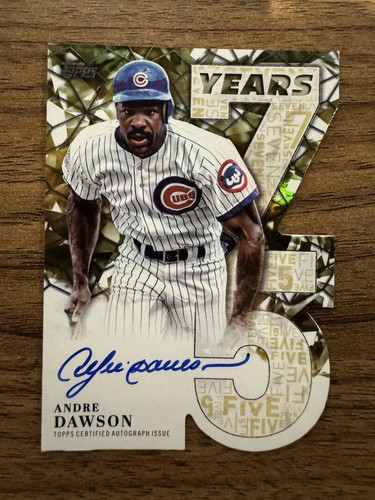 Andre Dawson [Gold] #75YA-AD 2026 Topps 75 Years Of Topps Die-Cut Autograph card