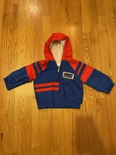 Vintage New York Giants Windbreaker Jacket Baby Sz 2T NFL Park Bench Kids