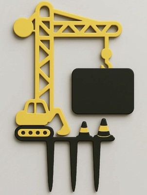 Cake Topper Baustelle Personalisierbar Name Und Alter Kindergeburtstag Kuchen