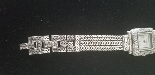 VTg Sterling Silver Multi Chain Ecclissi Quartz Woman WATCH New Battery Heavy EC - Picture 4 of 14