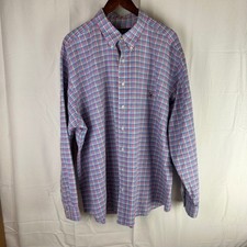 Ralph Lauren Big & Tall 2XB Plaid Button Down Shirt Men Long Sleeve Casual