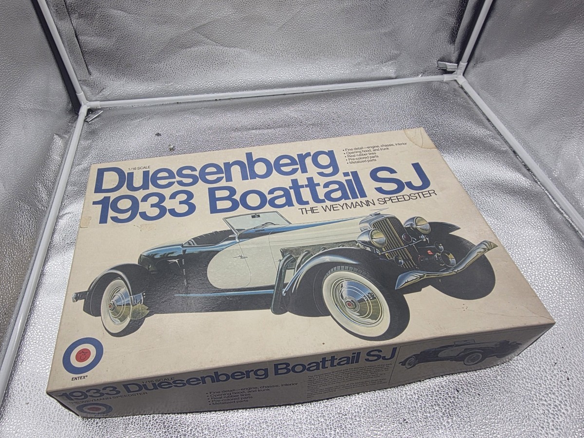 1/16 Duesenberg 1933 Boattail SJ モデルキット Vintage Entex 1933 Duesenberg Boattail SJ Car Kit 9135 1/16 Scale