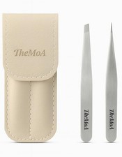 Precis Tweezers Set   Stainl Steel Pointed  Slant Tip