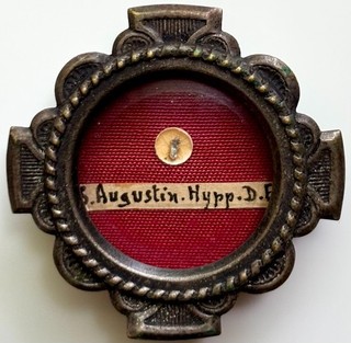 Vtg Reliquary Relic St. Augustine of Hippo Philosopher & Doctor of the Church