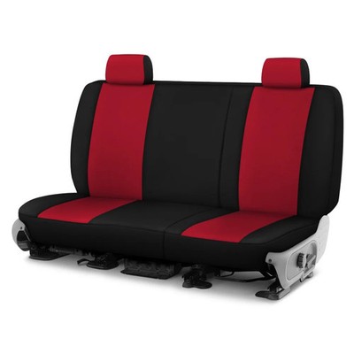 For Nissan Armada 06-15 Genuine Neoprene 3rd Row Red w Black Custom Seat Covers