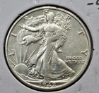 1942-S Walking Liberty Half Dollar In AU Condition