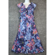 Lauren Ralph Lauren Women Fairy Cottage Floral Ruffle Maxi Dress Size 10 NWT