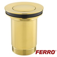 Messing Goldene Ablaufgarnitur Push Open Ablauf Ventil Push Up FüR Waschtisch