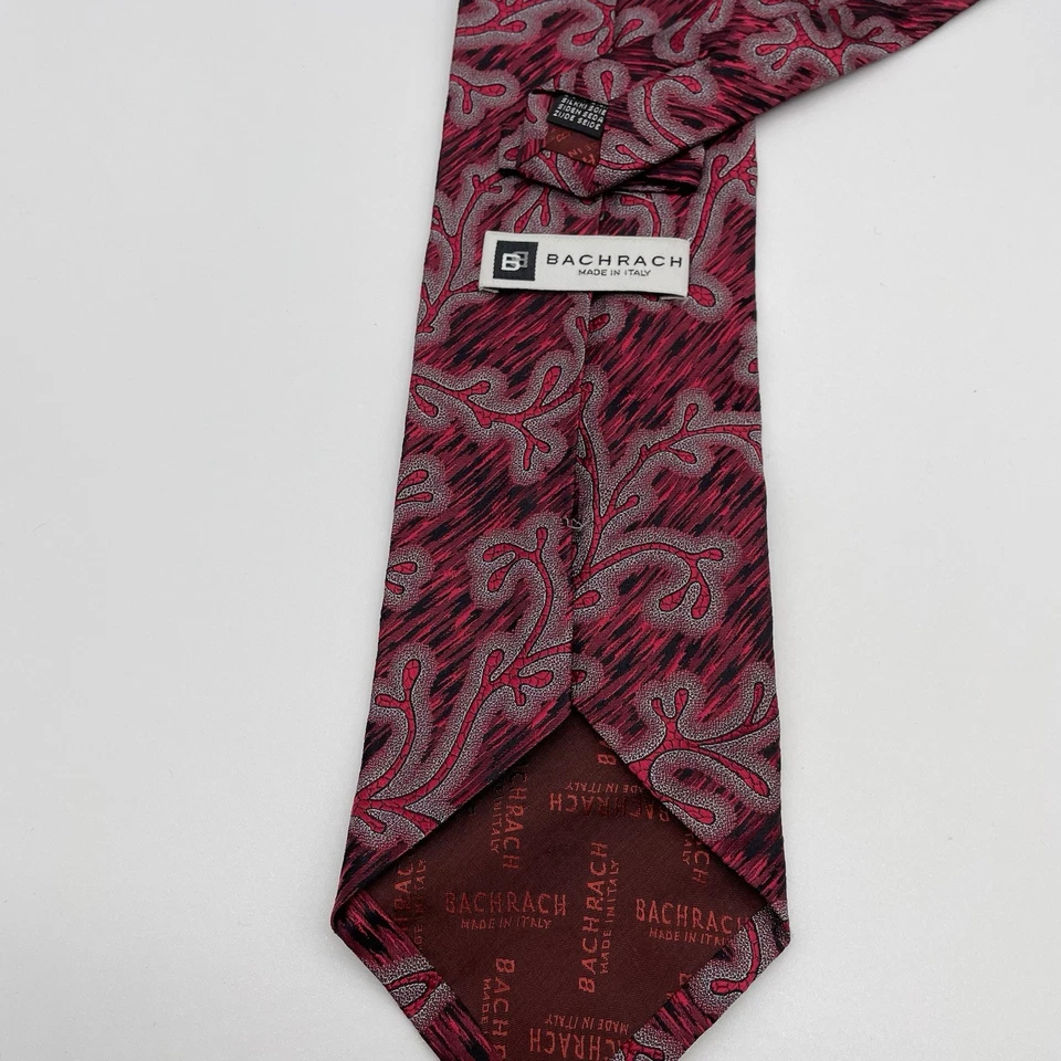 Corbata Bachrach Abstracta Retro Groovy Roja Seda Excelente Estado Foto 2 de 4