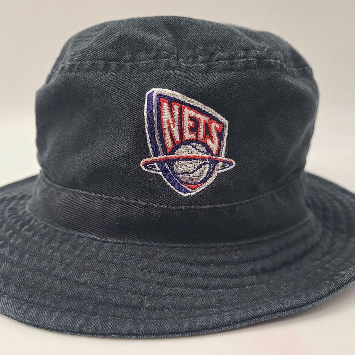 ビンテージ 90s NBA NIKE バケットハット　チューリップハット　LA Vintage New Jersey Nets Hat Size L Bucket Hat Black NBA Basketball