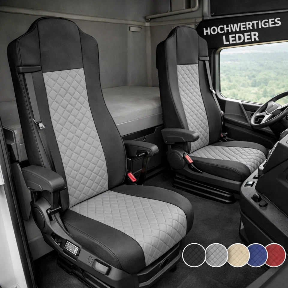 Couvre-Sièges Öko-Cuir Mercedes Actros MP4 2009-1+1 - Protection Intérieure - Photo 1/1