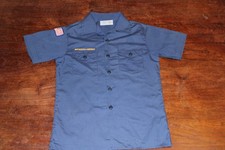 Boy Scouts of America BSA Youth Shirt Blue Large Removed Patches Plain No Patch