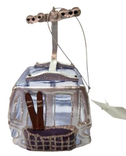New St Nicholas Square Glass Ski Lift Christmas Tree Ornament Skiing Holiday