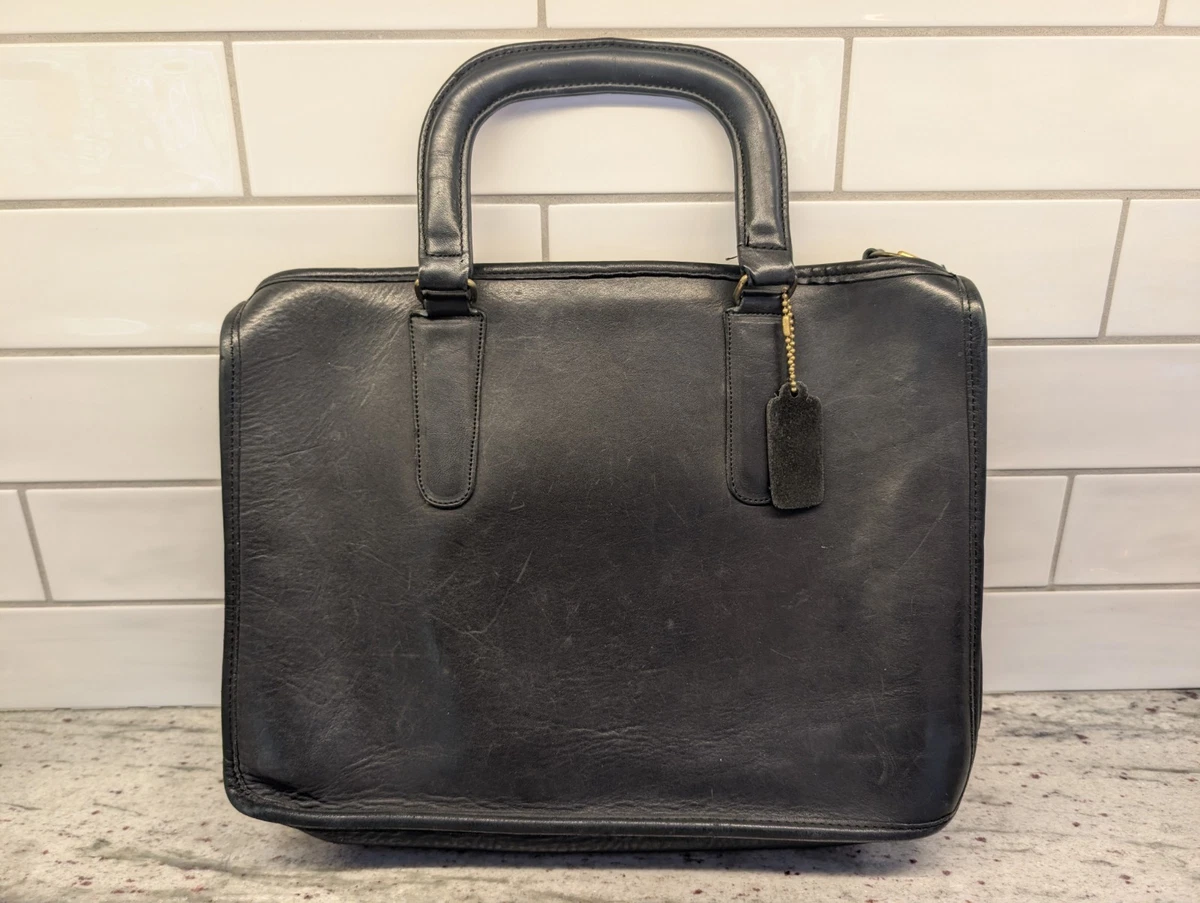 バッグ New Vintage Coach Briefbag Black Leather COACH Vintage Metropolitan Briefcase in Black for Men | Lyst