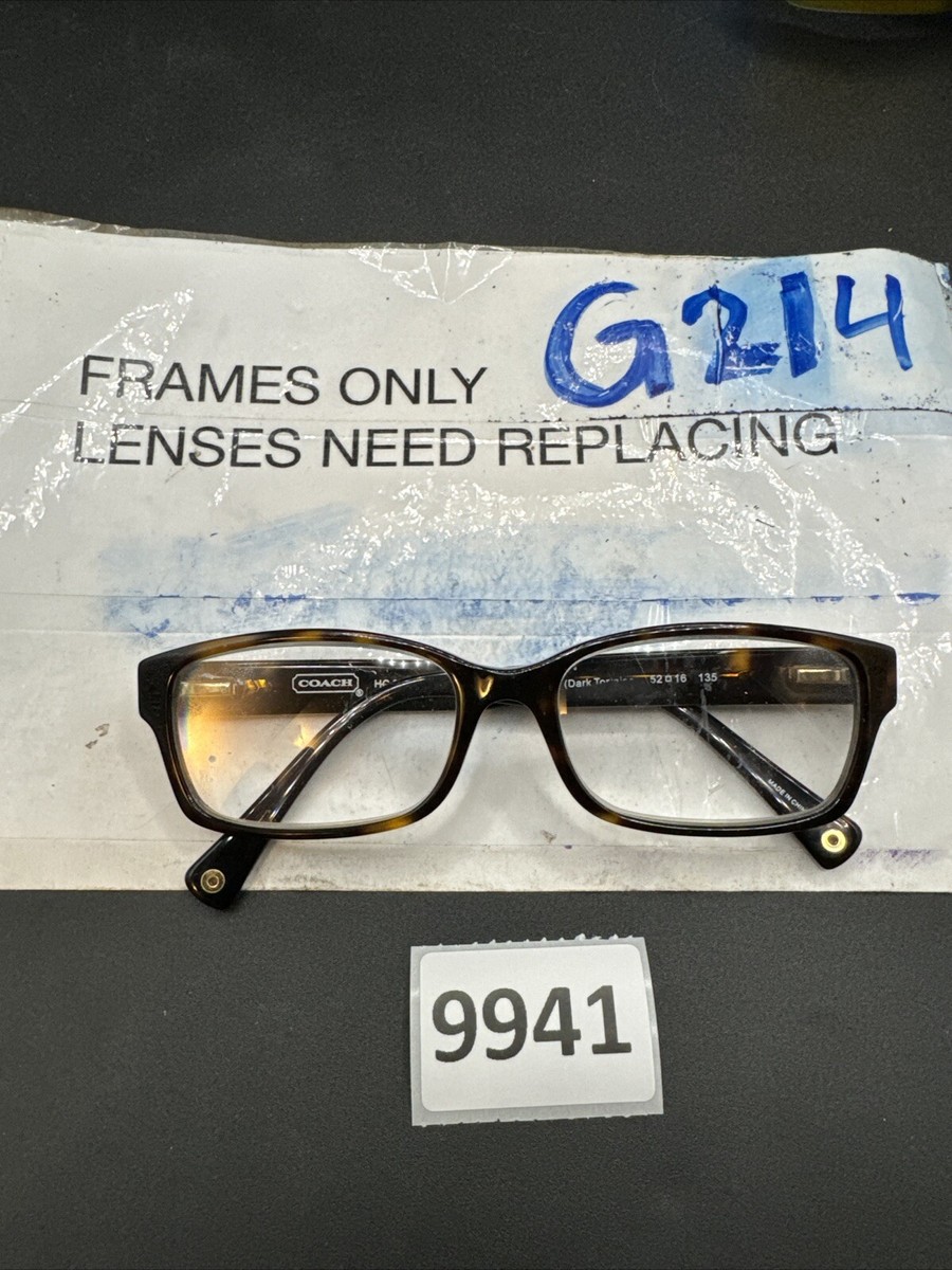 COACH HC6040 5001 Eyeglasses Frame 52-16-135 Tortoise Polish G214