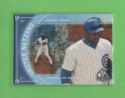 2000 SP Authentic - United Nations -  #UN1 - Sammy Sosa - Chicago Cubs