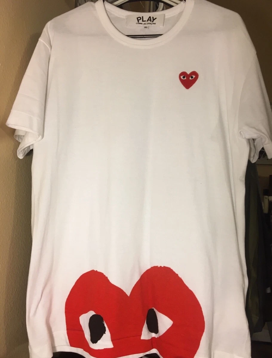 cdg play t shirt authentic eBay