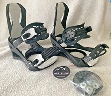 CLOSE OUT ALTITUDE "RIDER" 4X4 fits Burton 3D EST Snowboard Bindings (Bl) S/M