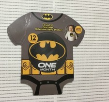 Batman First Year Milestone Belly Stickers Photo Prop 1-12 Months