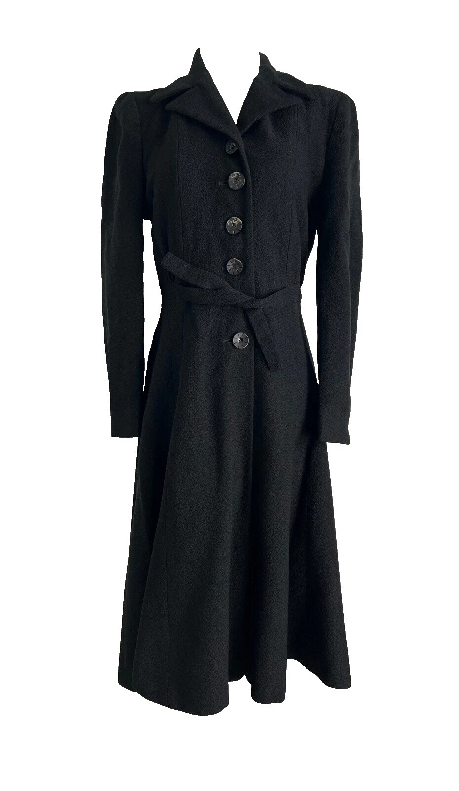 Black 1940s 100% Wool Vintage Coats, Jackets & Vests for Women