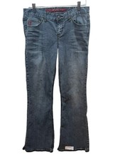 Vintage MUDD Bell Bottoms Jeans Buttons Sz 11 Low Rise 90s Y2K Flares