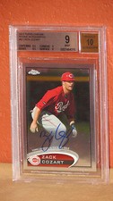 2012 Topps Chrome Rookie Autographs Zack Cozart Card BGS 9 Auto 10.