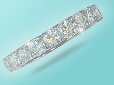 5 ct tw Extra Brilliant Eternity Band Top CZ Imitation Moissanite Simulant Sz 11