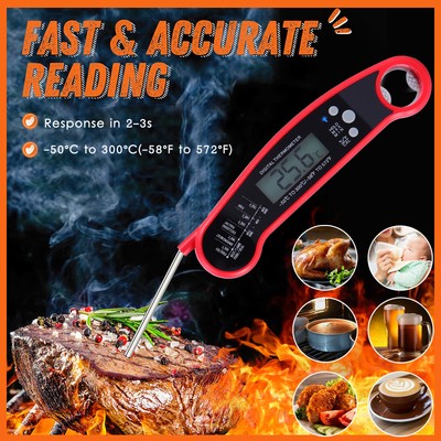 Instant Read Digital LCD Meat Thermometer Cooking BBQ Food Thermometer Measuring