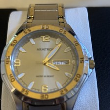 Armitron Men  s Two-Tone Quartz Analog Day/Date Watch W/New Battery W/Watch Box