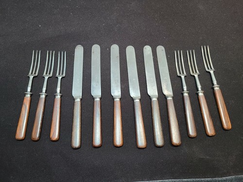 MAPPIN BROS Gorgeous 12 Pc Fish Set London ca 1900 - 第 1/11 張圖片